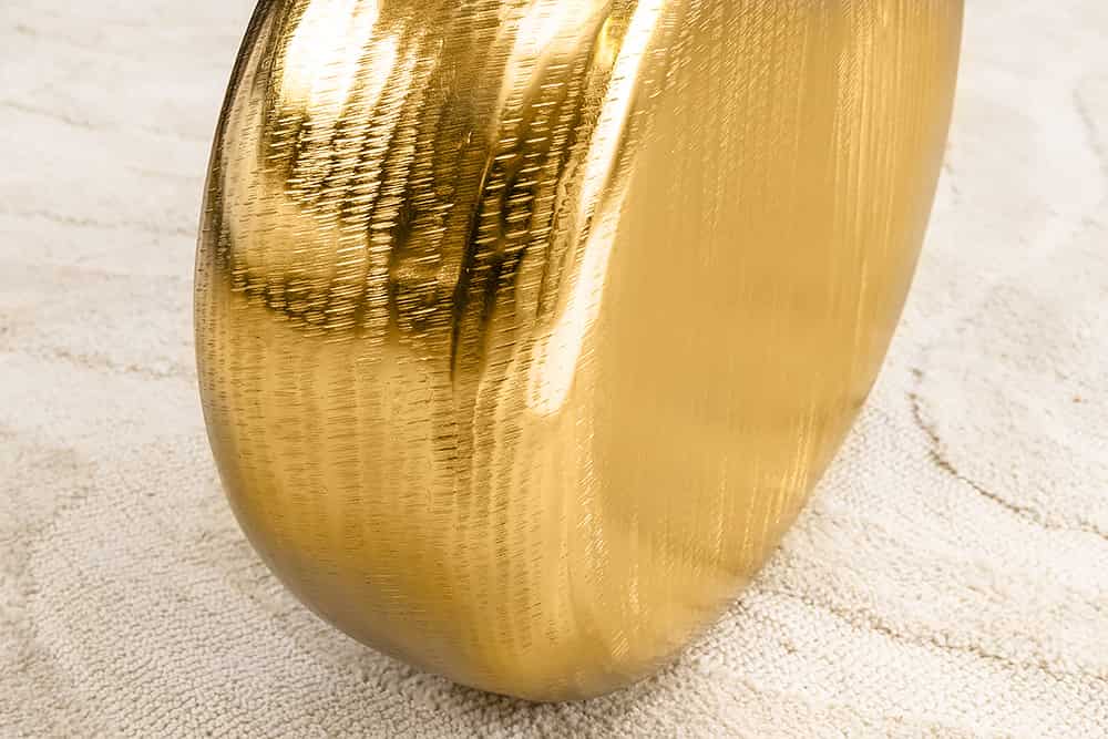 Handgefertigte Vase ORIENT L 50cm gold Metall Hammerschlag Design