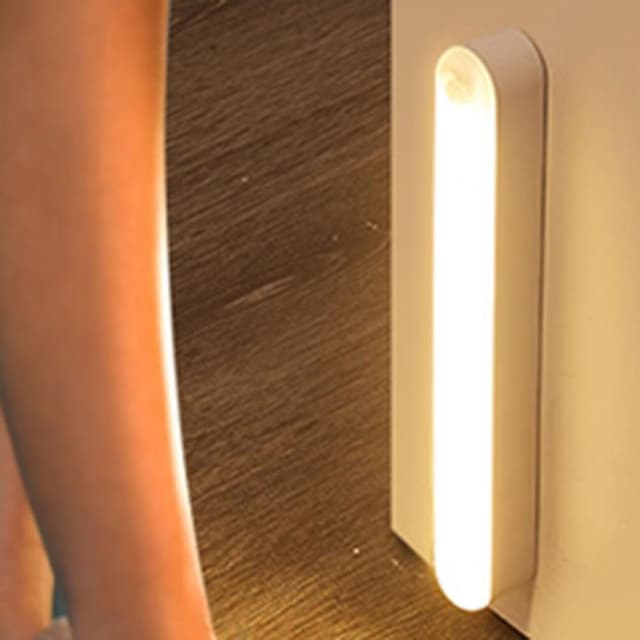 26 cm genopladelig bevægelsessensor LED-natlys Magnetisk lysbjælke Gult lys