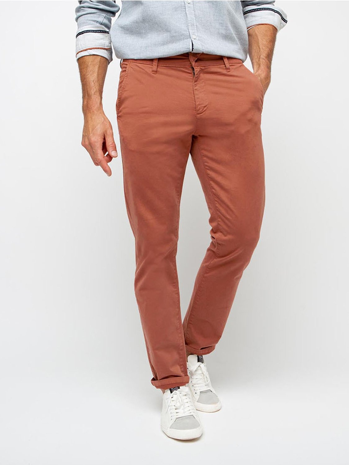 Pantalon Chino Homme Coton Biologique Orange