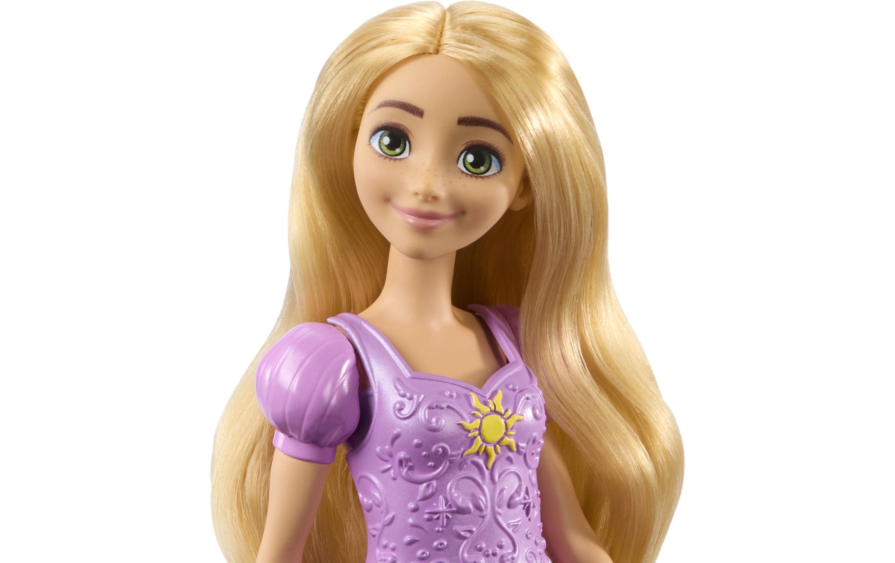 Spielset 2-in-1-Geschichten Rapunzel-ModepuppePuppe mit 2 Oberteilen zum Anklipsen, 2 Röcken und 9 Accessoires