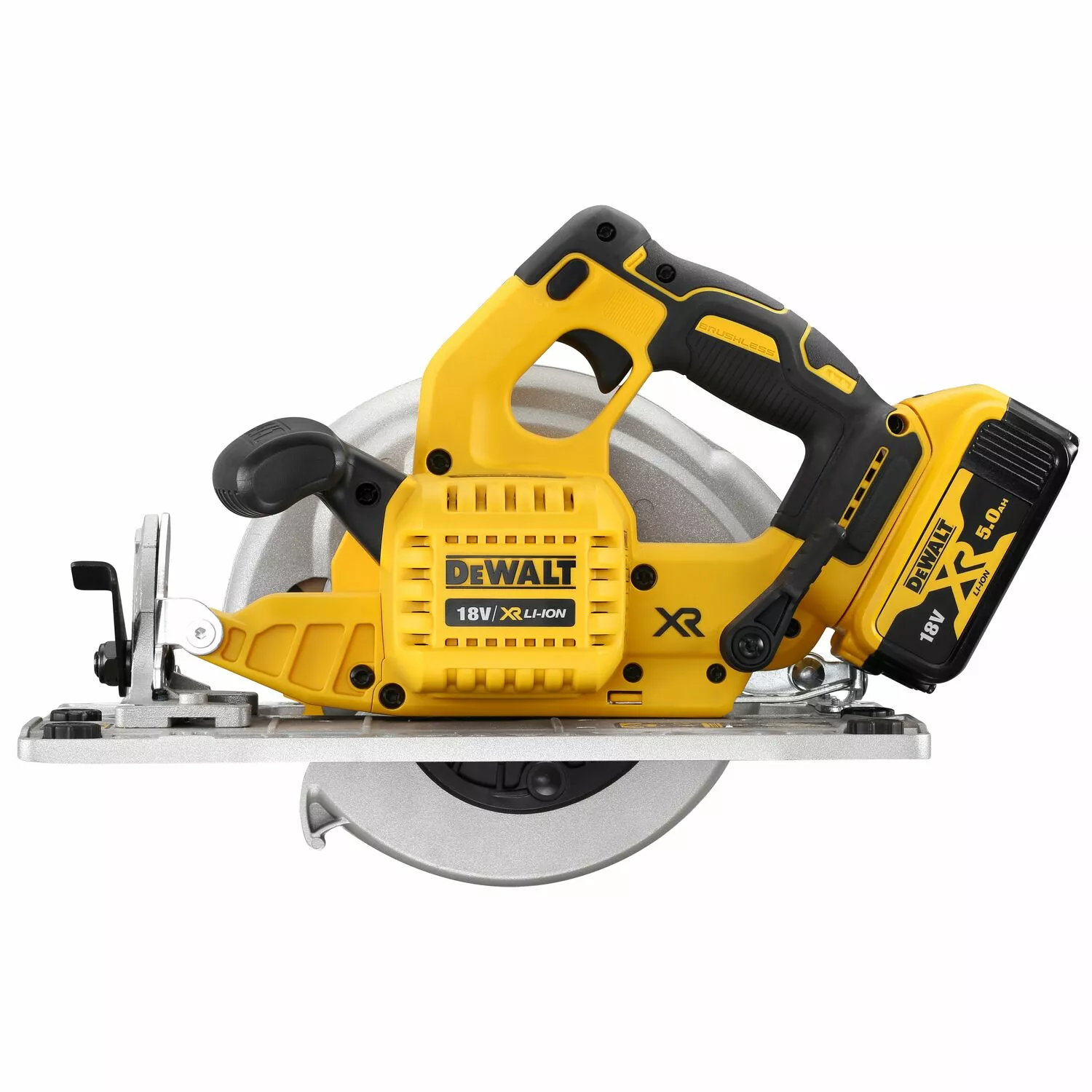 DeWALT DCS572P2-QW 18V Li-ion XR Accu cirkelzaag set (2x 5.0Ah) in koffer - 184 mm