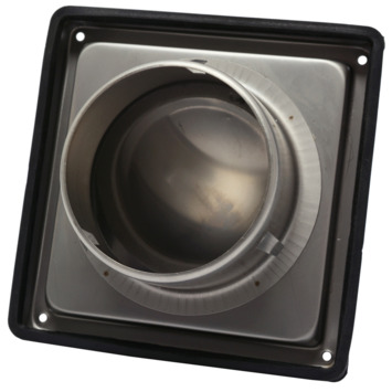 Sanivesk overdrukrooster met kap RVS Ø 100 mm