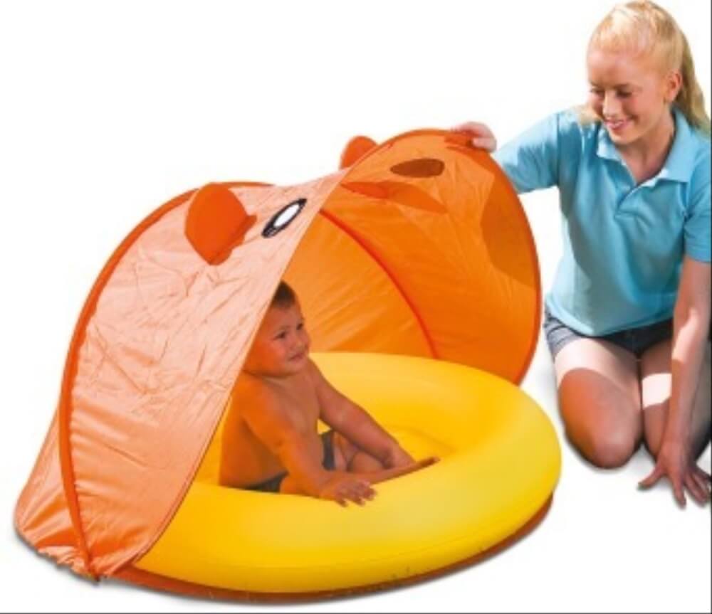 Splash & Fun Baby-Pool, UV-Dach 97 x 107 x 74 cm