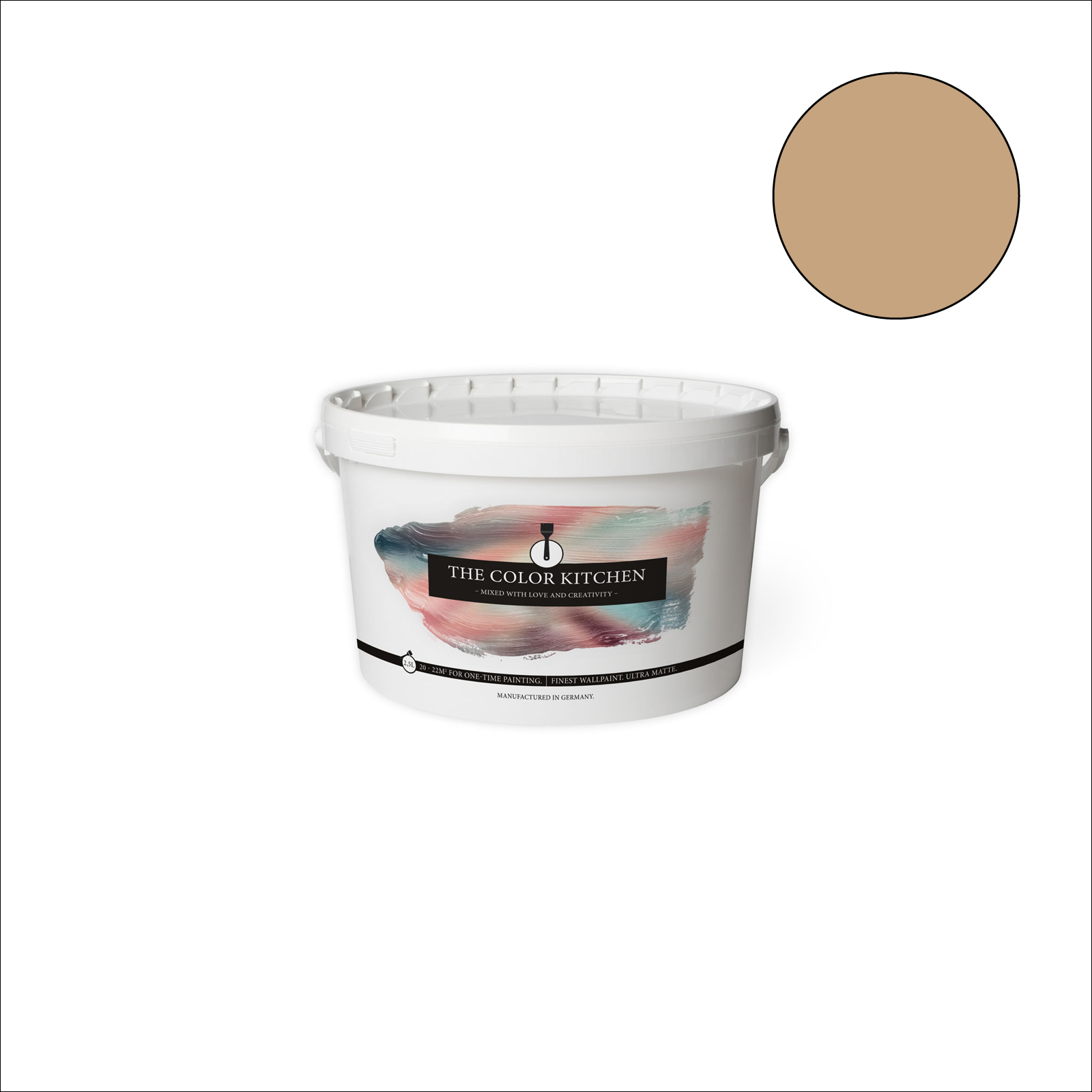 The Color Kitchen Wandfarbe Active Almond - braun matt - 2,5 Liter
