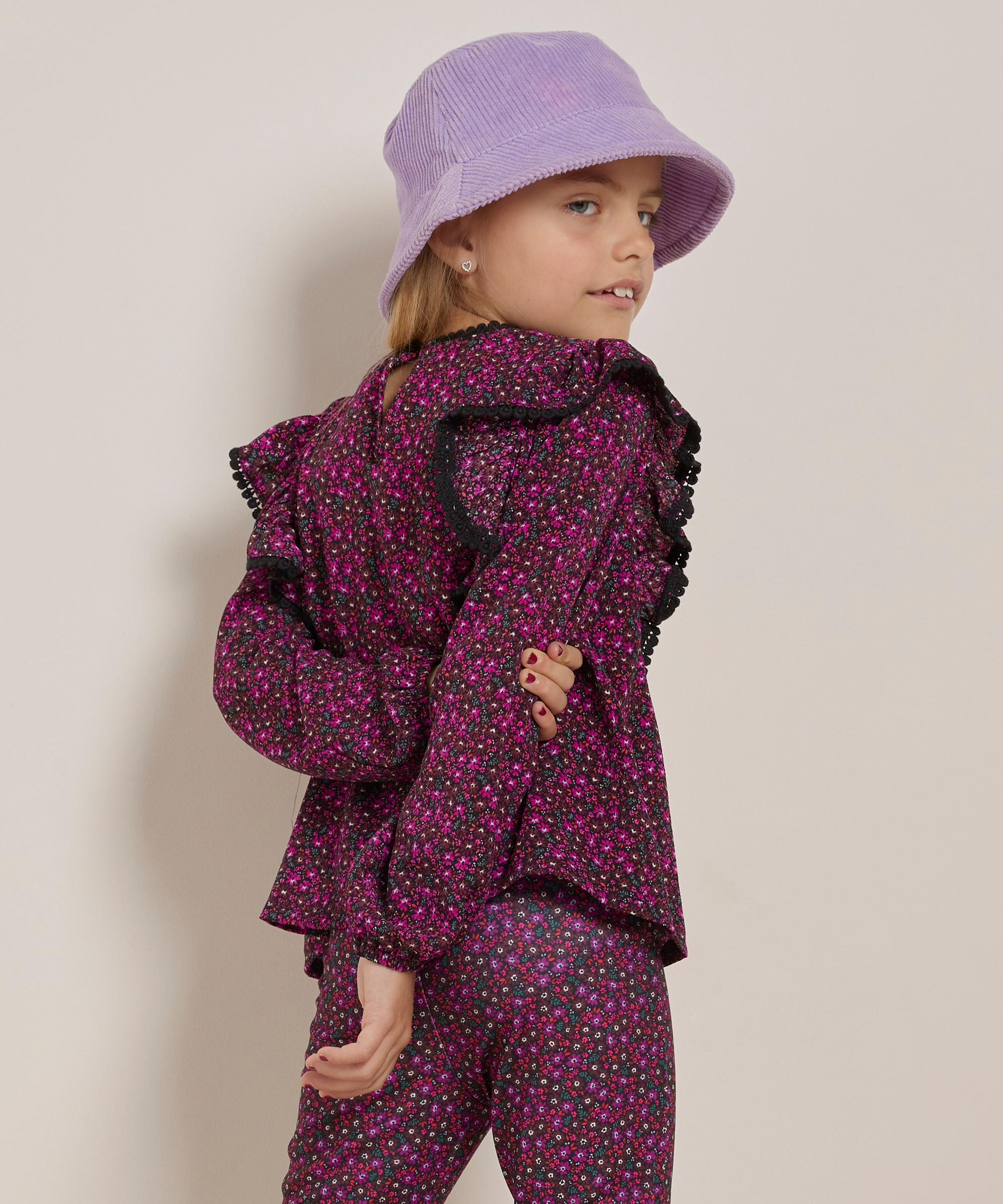 blouse met schouderruches
