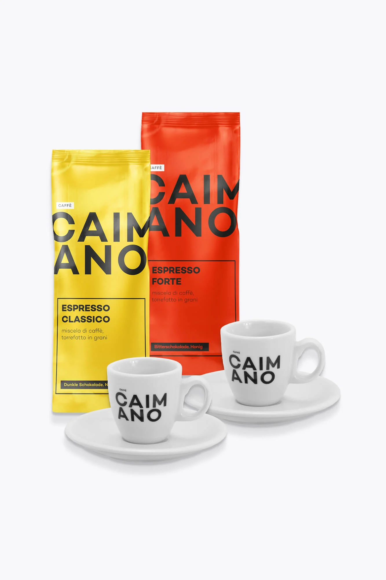 Caffè Caimano Espresso Probierpaket inkl. Tassen