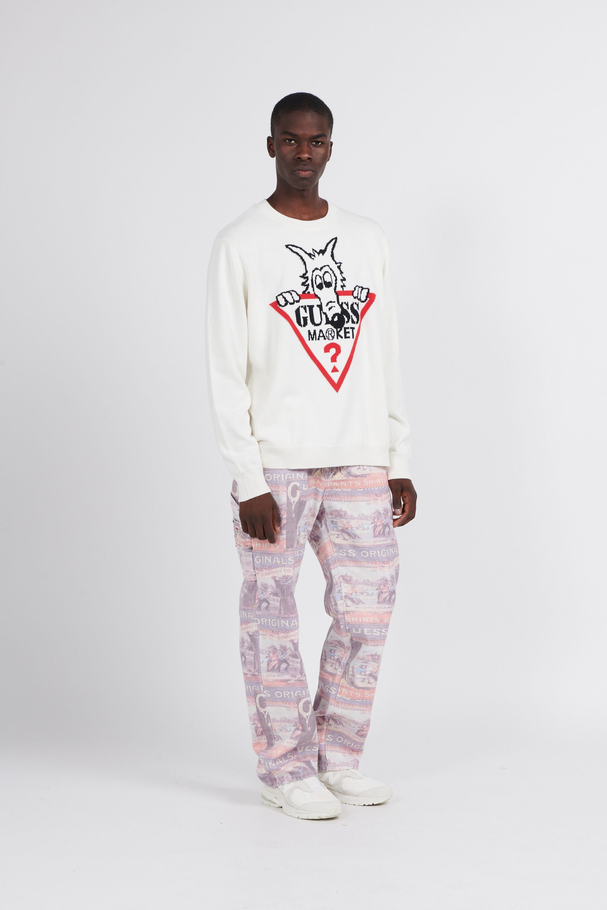 GUESS ORIGINALS Pull GO MARKET SWEATER Beige