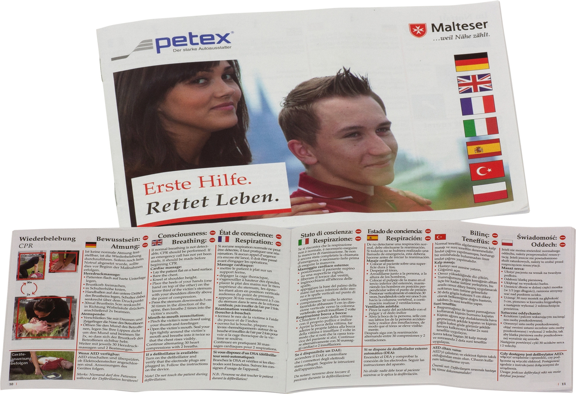 Petex Sport- und Freizeit Verbandtasche rot inklusive Rettungsdecke