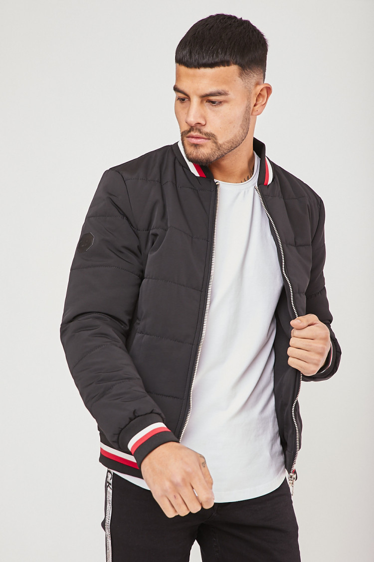 Bomber noir à bandes Project X
