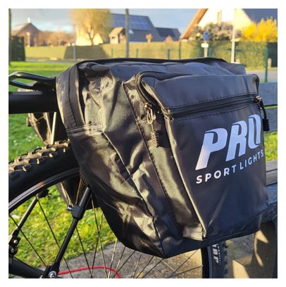 Sacoche double pour vélo 46 Litres - Noir