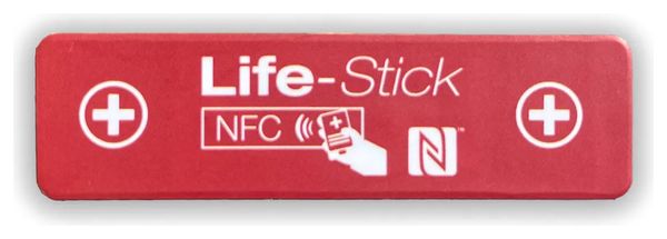 Autocollant LifeStick RIDE - Contient vos informations vitales et contacts d'urgence