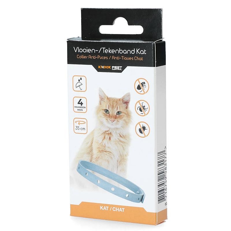 Knock Pest Vlooien/Tekenband | Kat - 35 cm | 11099.2