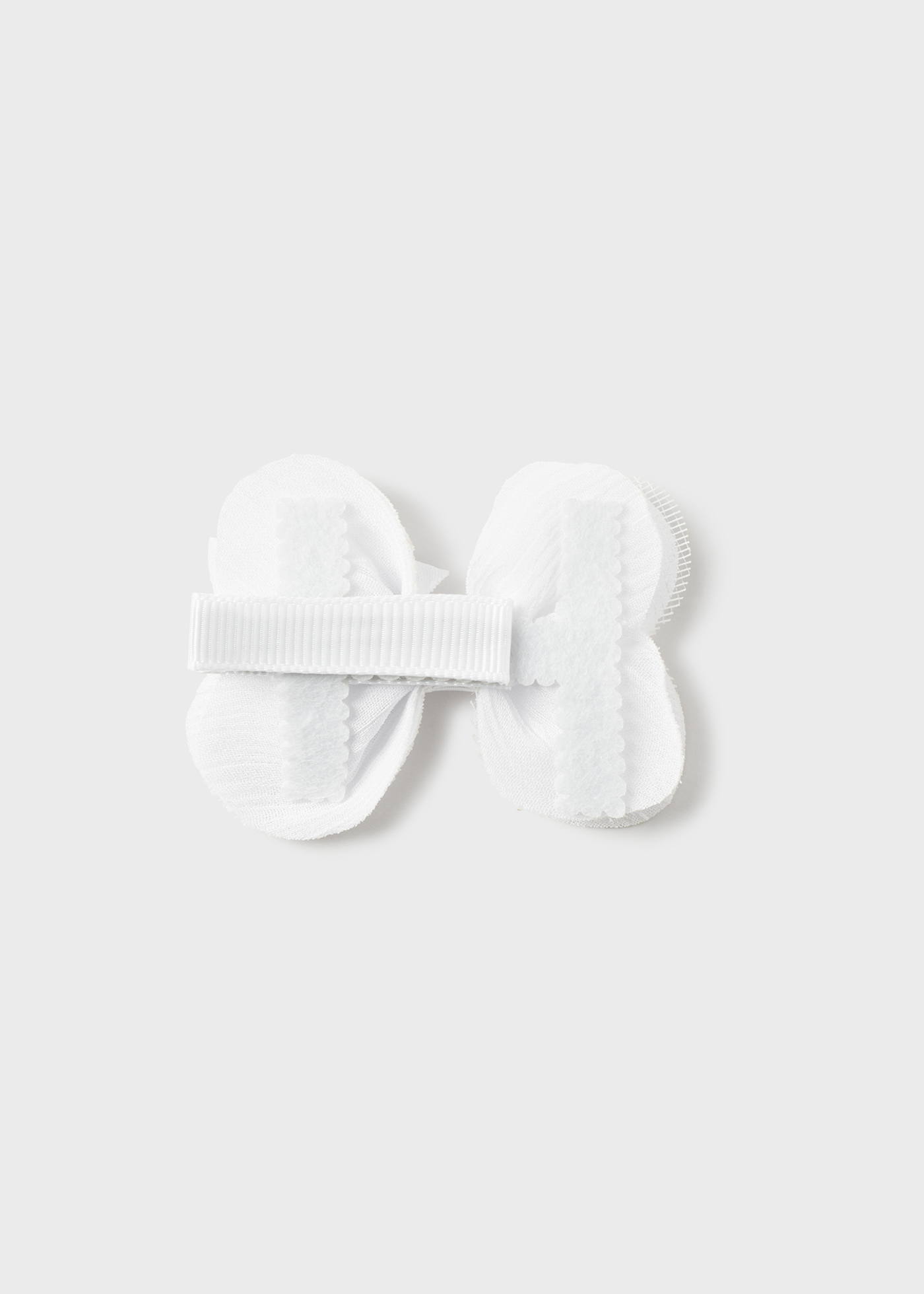 Conjunto de faixa de cabelo e presilha para recém-nascido, branco