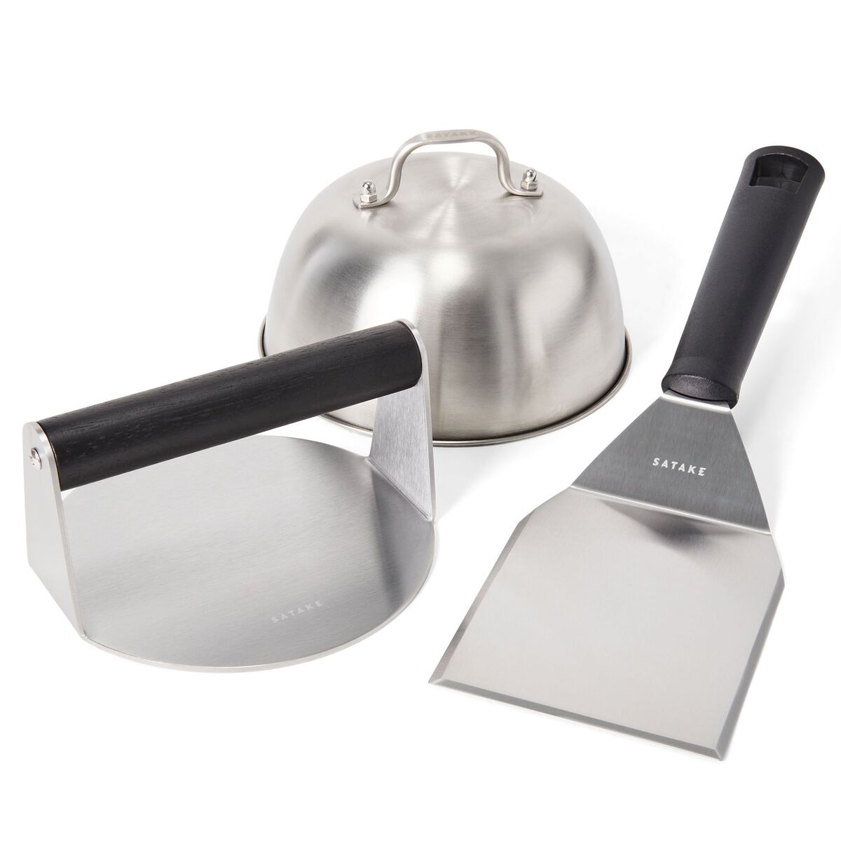 Satake smashburger-set, rustfritt stål