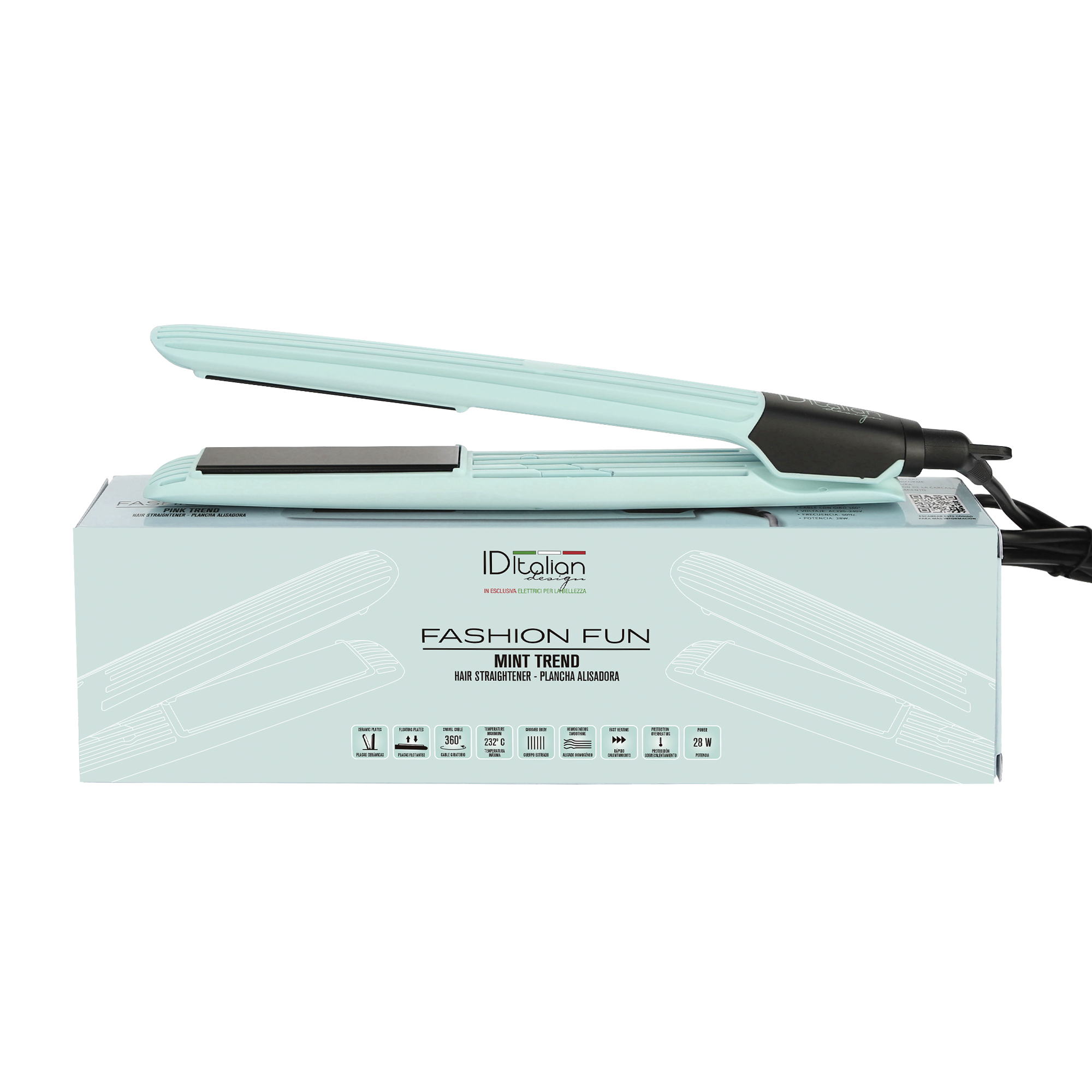 Italian Design Fashion Fun Mint Trend Hair straightener