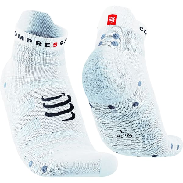 Chaussette running COMPRESSPORT PRO RACING SOCKS V4.0 ULTRALIGHT RUN LOW WHITE/ALLOY