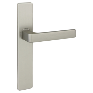 Gamma deurkruk set Tampere recht blind schild RVS look aluminium