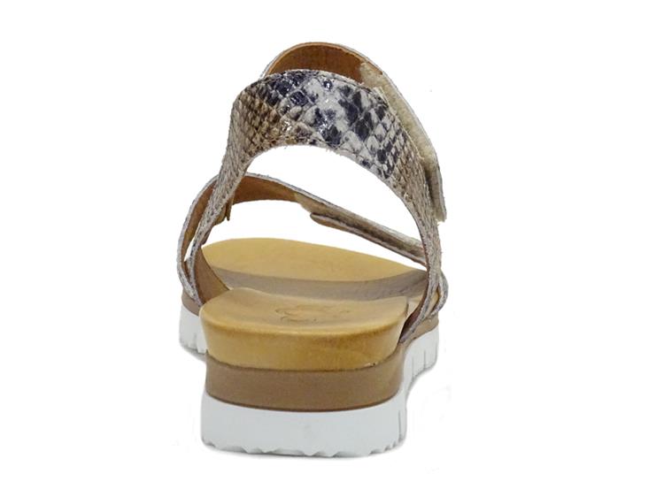 AQA Shoes A8750 Snake Taupe