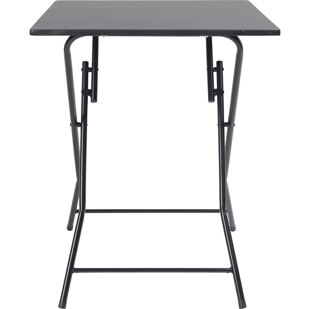 Table carrée pliante pieds métal noir