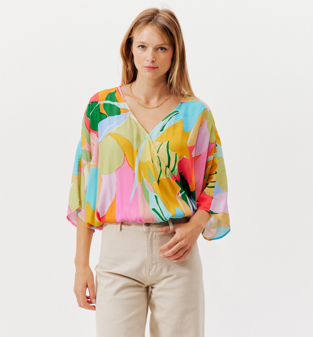 Blouse imprimée Femme - Imprimé multicolore