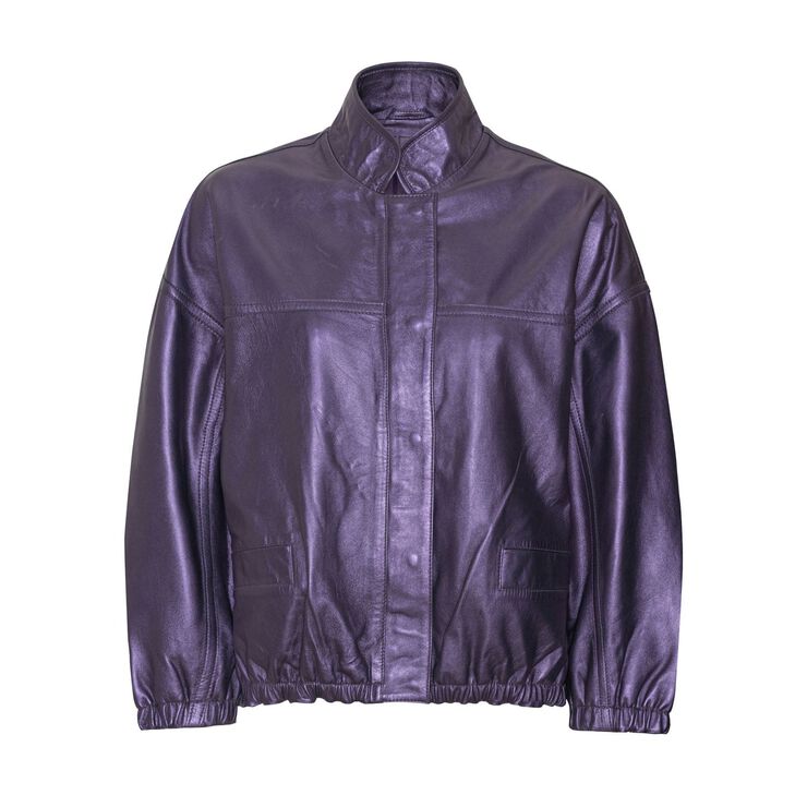 MDK Duluth Disco 100% Leather Jacket - Purple Purple