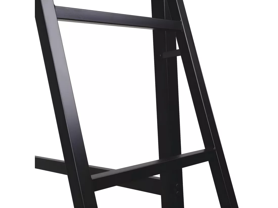 Lit mezzanine avec sommier et bureau en métal finition epoxy noire et mélamine imitation chêne - couchage 90 x 190 cm - DINO