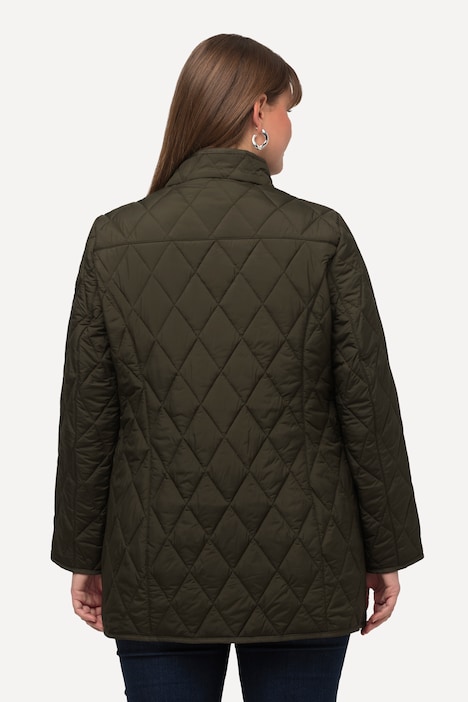 Steppjacke, wasserabweisend, Fasanen-Futter, Stehkragen