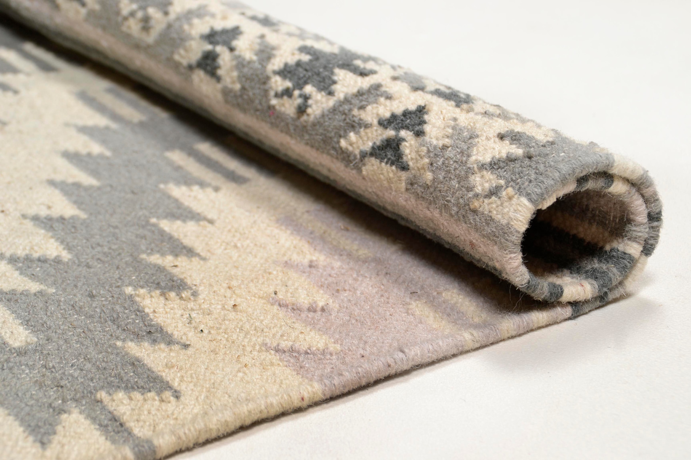 TOM TAILOR HOME Wollteppich »Kelim Colors I« rechteckig 5 mm Höhe reine Wolle, robust und strapazierfähig, mit Fransen, Boho-Style