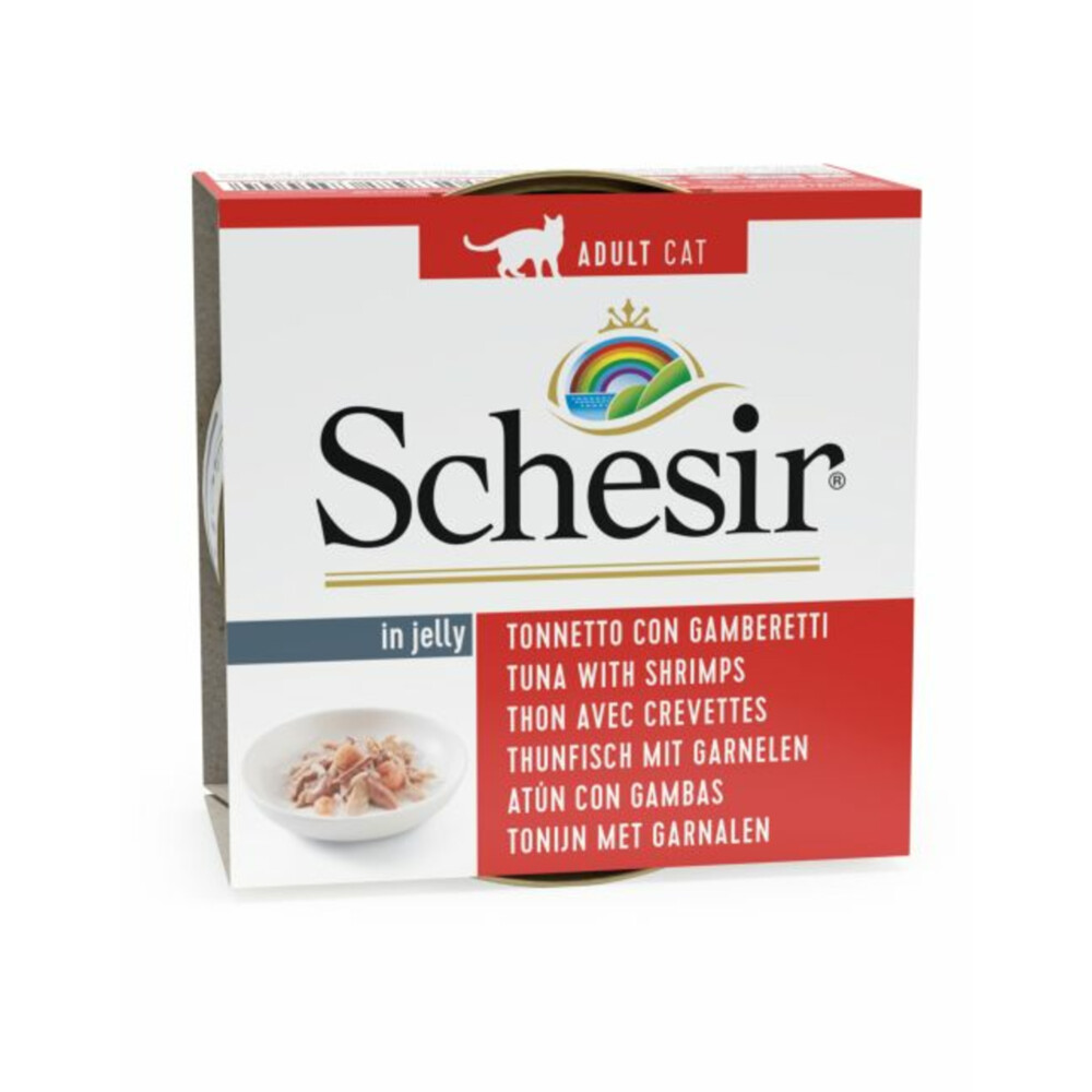 Schesir Kattenvoer Tonijn - Garnaal in Gelei85 gr