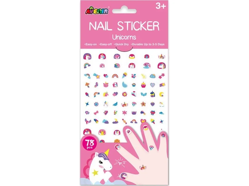 Avenir Nail Stickers - Enhjørning