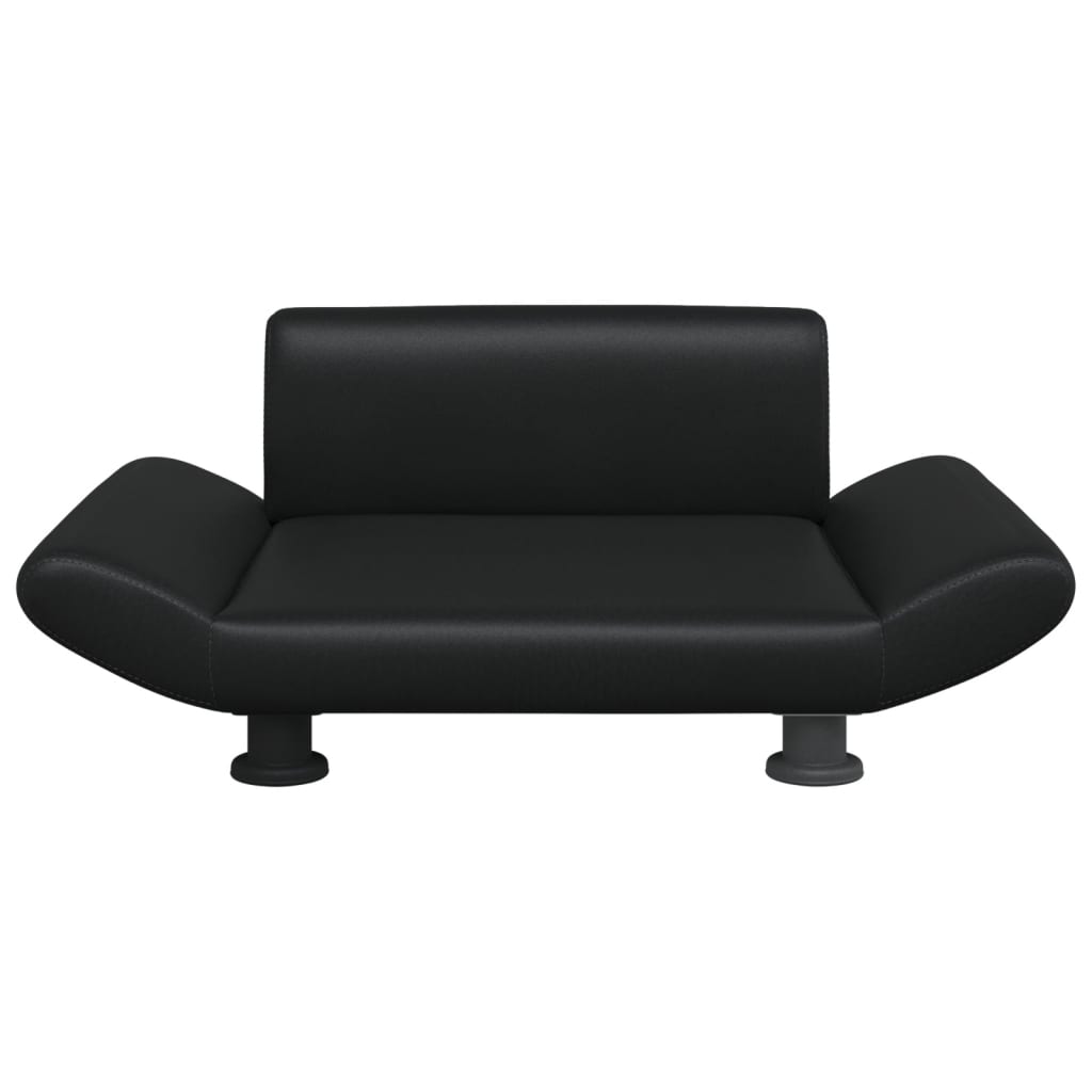 Cama para cães em couro sintético preto vidaXL, 70x45x28 cm