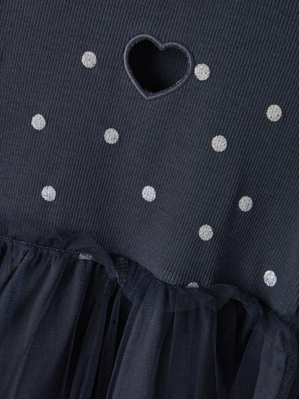 NAME IT A-lijn jurk met katoen blauw