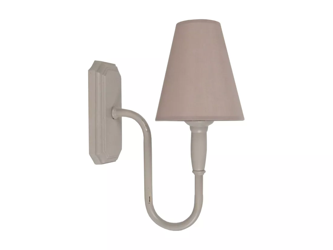 Applique bois,métal taupe18cm.