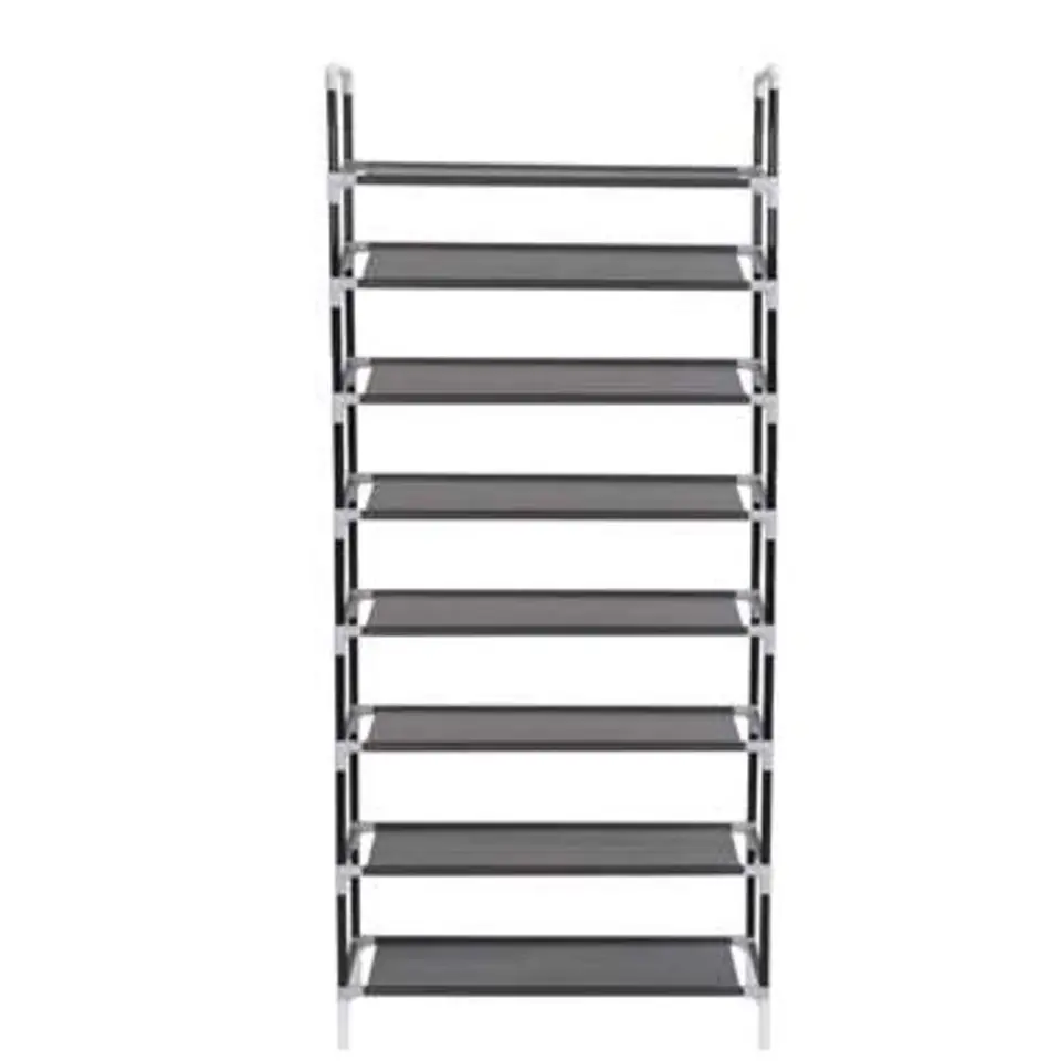 vidaXL - Schoenrek - Zwart - Stof - 60 x 28 x 140 cm