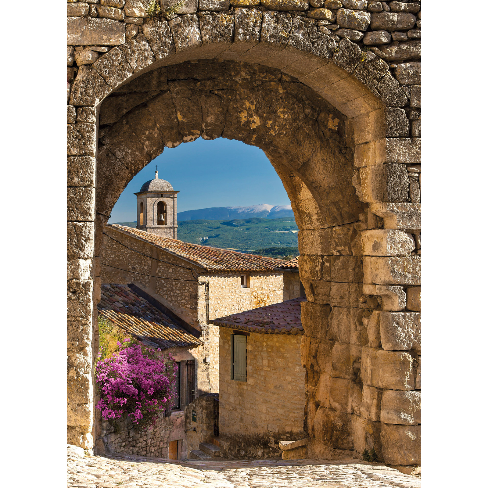 Papier-Fototapete FRANCE - beige-blau - 1,84 Meter
