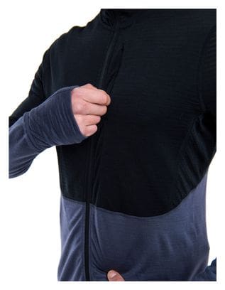 Polaire Icebreaker Mérinos 200 Realfleece Descender Noir/Gris