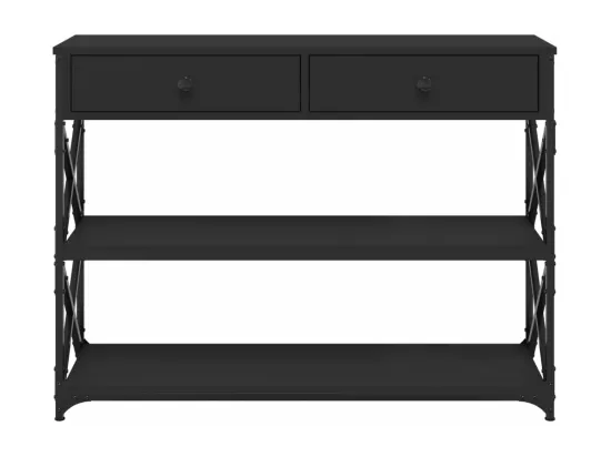Table console noir 100x28x75 cm bois d'ingénierie
