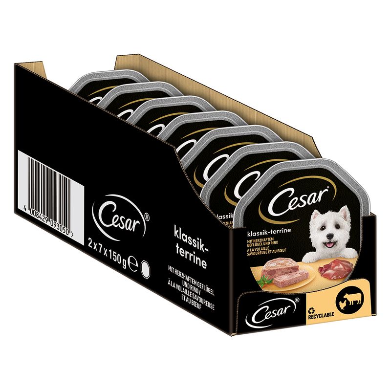 Mégapack Cesar 14 x 150 g pour chien