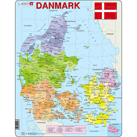 Danmark puslespil - 70 maxi brikker