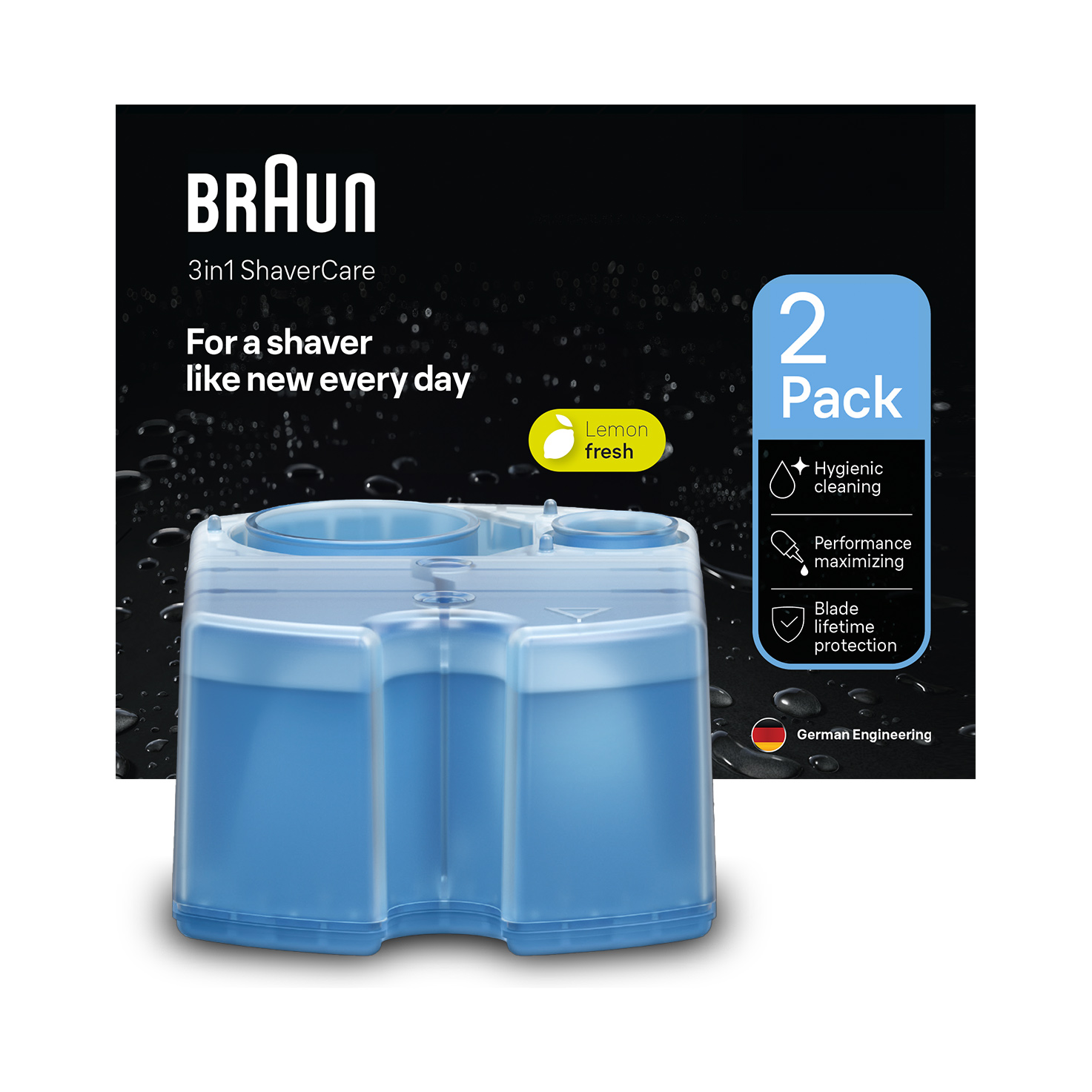 Braun 3-in-1 ShaverCare navulpatroon, 2 stuks