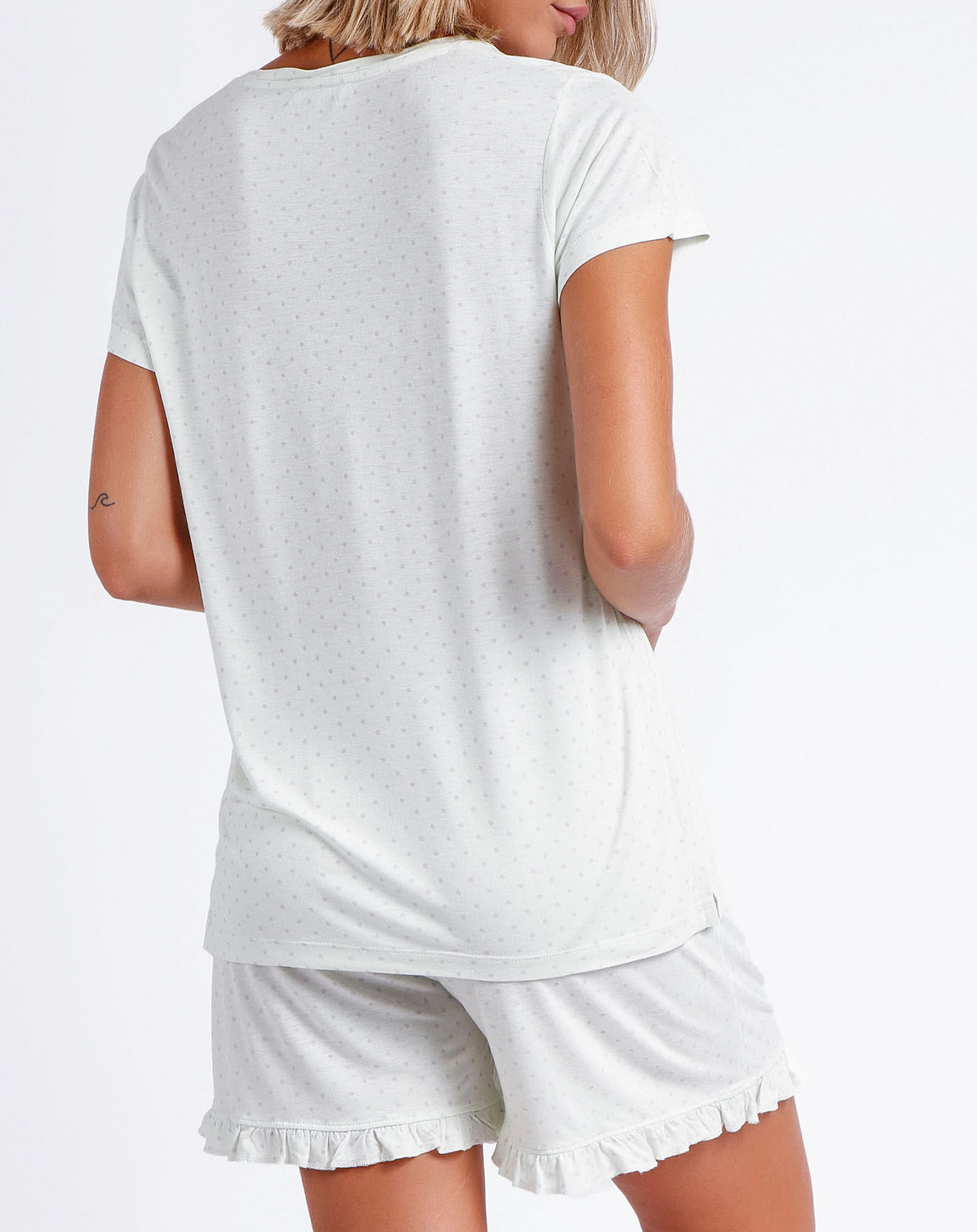 Admas Pyjama T-Shirt & Short Svetlana blanc