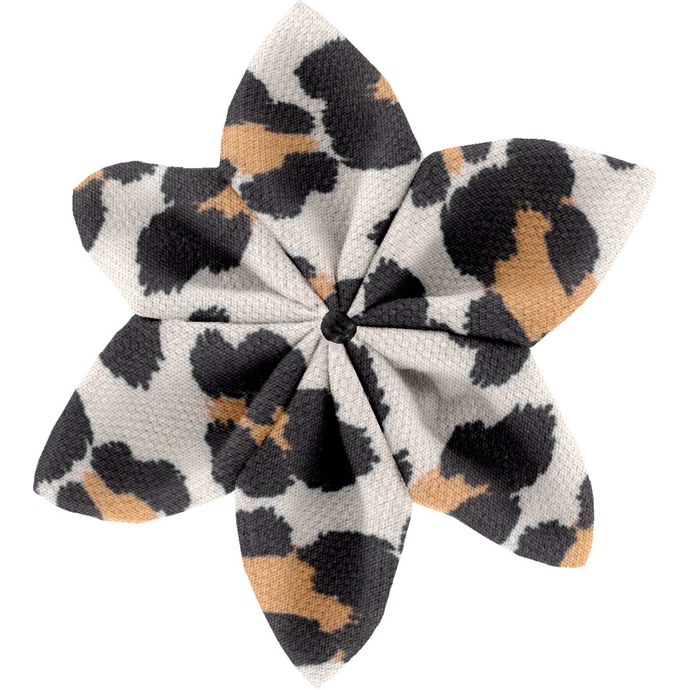 Barrette Fleur Étoile Leopard