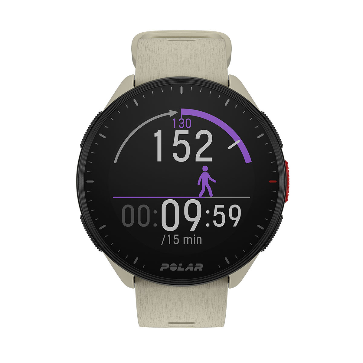 Polar Pacer Sporthorloge Wit S-L
