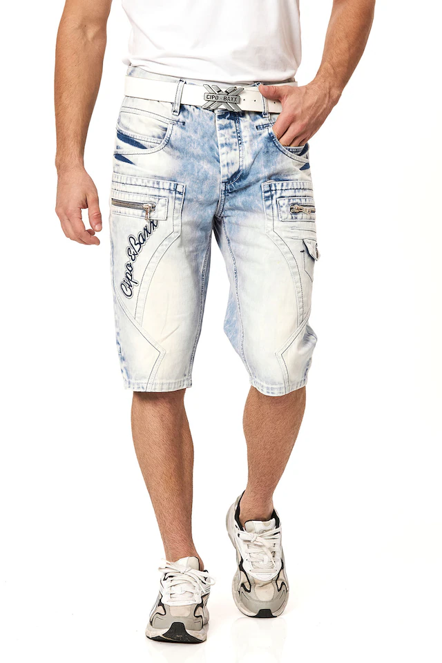 Cipo & Baxx Jeansbermudas Baumwolle, regular fit