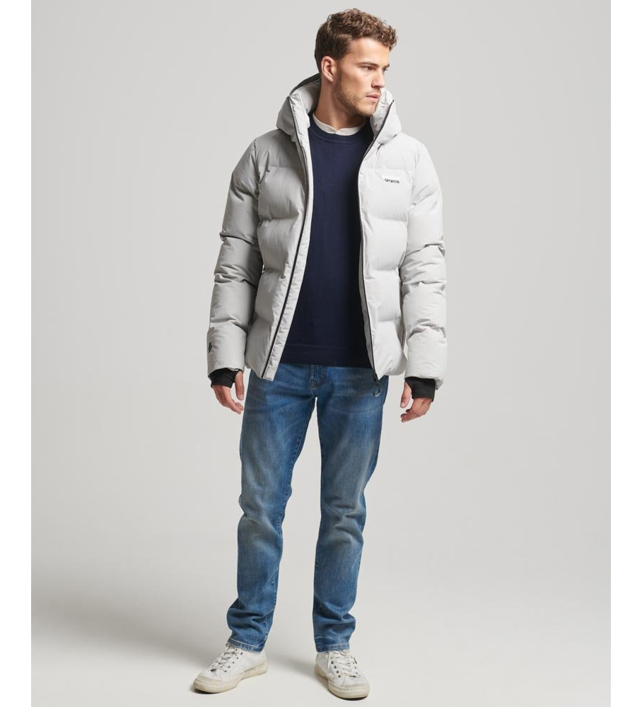 Casaco acolchoado Superdry Boxy cinza