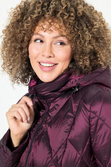 HYPRAR Steppjacke, Kapuze, 2-Wege-Zipper, Zipptaschen