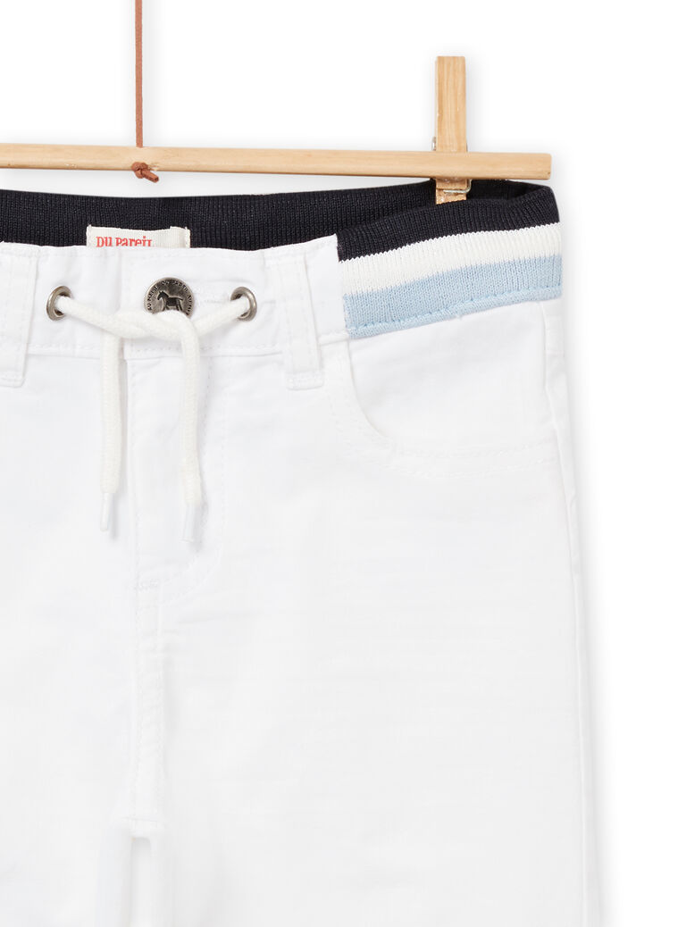 Bermuda blanc enfant garçon