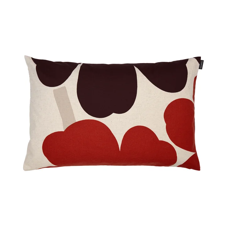 Marimekko - Unikko Kissenbezug 40 x 60 cm, baumwollweiss / rot
