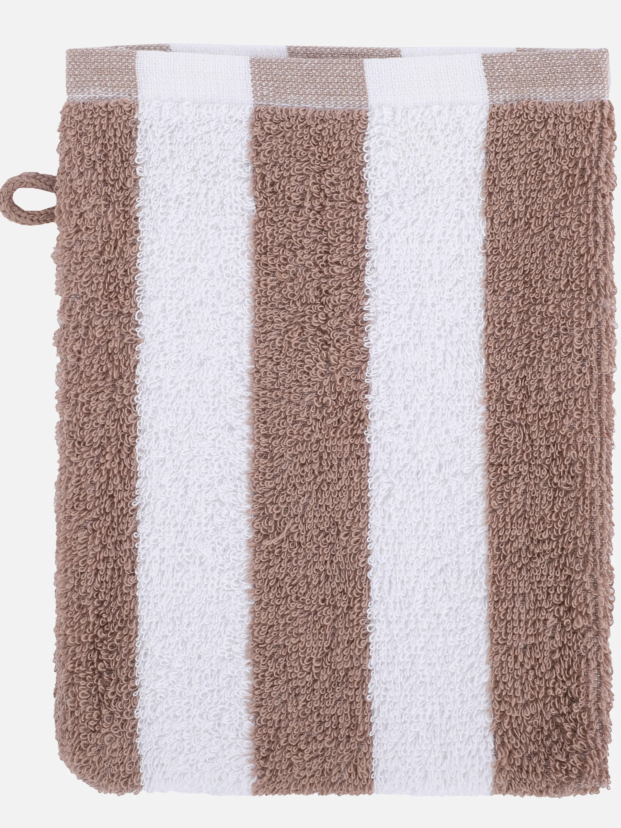 Waschhandschuh gestreift 16x21 cm