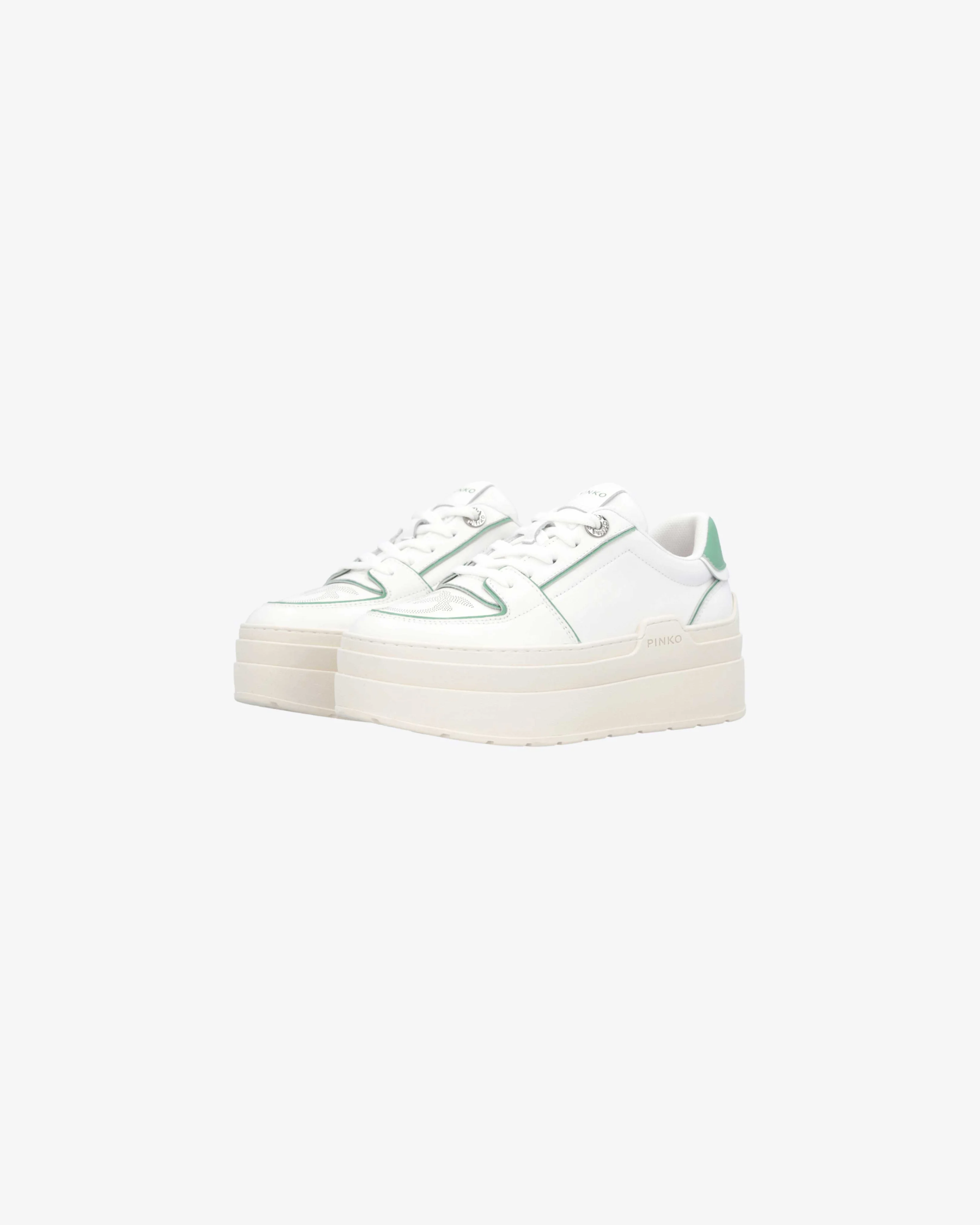 Sneakers bicolores à plateforme | Vert